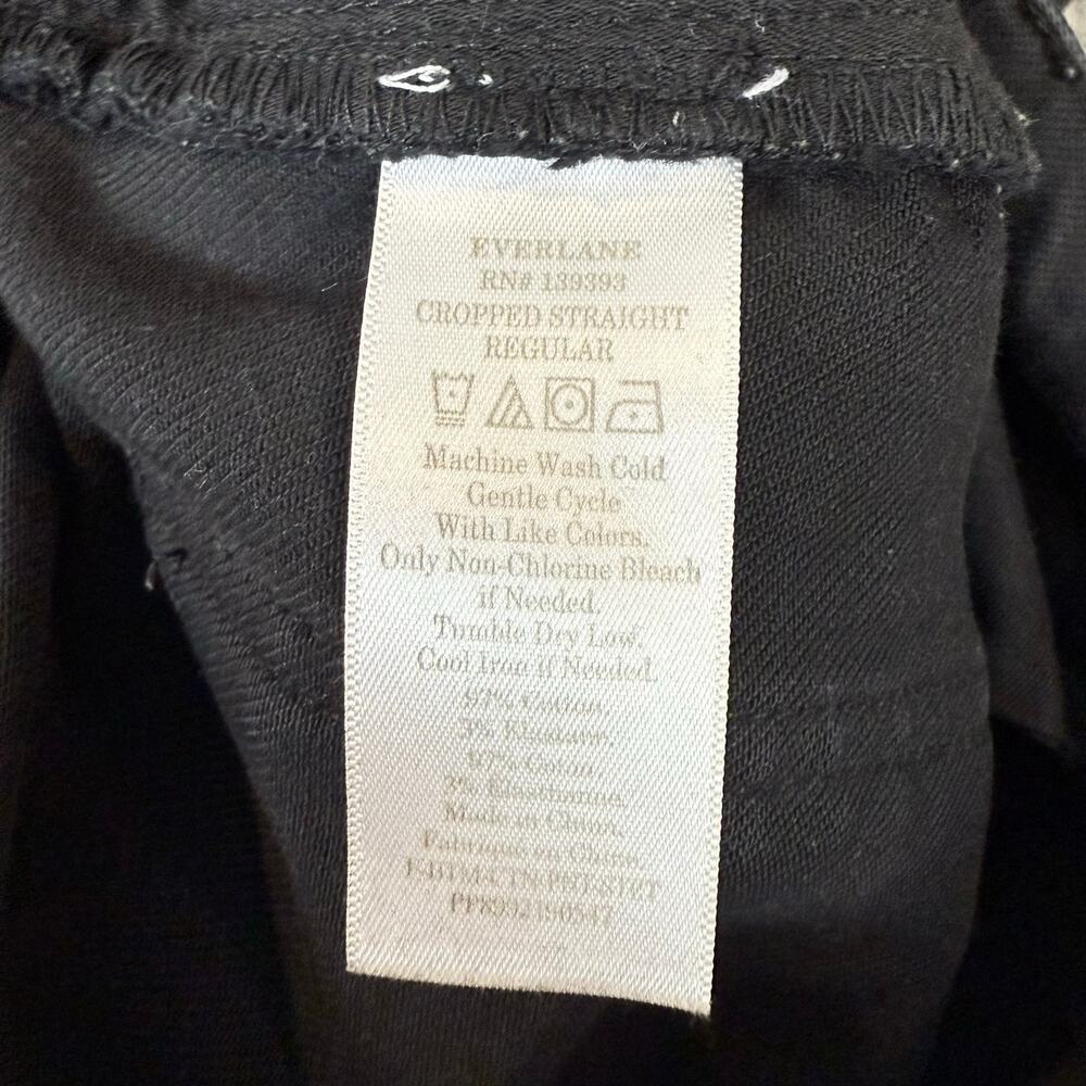Everlane Size 2 Black Cropped Straight Regular Jeans - Picture 7 of 9